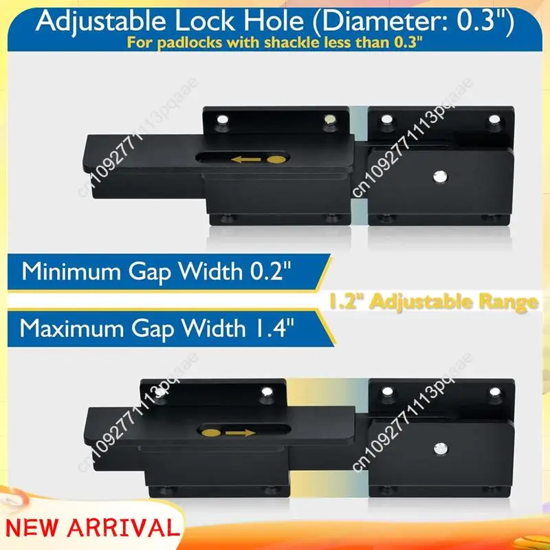 Loquet de porte réglable en alliage d'aluminium, robuste, 3.5Mm, avec trou de cadenas, N84R