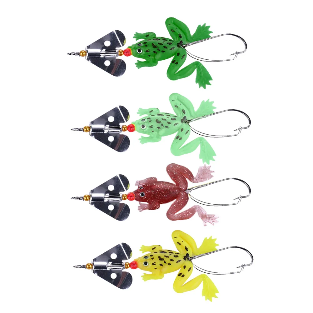 

4 pcs Bionic Baits Artificial Lures Freshwater Single Hook Lifelike Action Carp Bass Silver Carp Fish Attractor