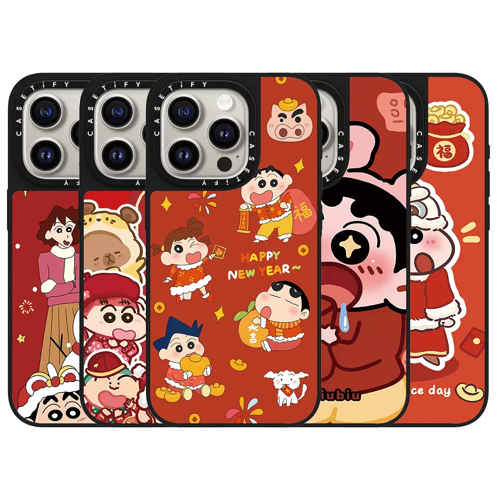 Funda Magnética CASETiFY en Colaboración con Crayon Shin-chan para iPhone 17 16 15 13 14 Pro Max Air Plus