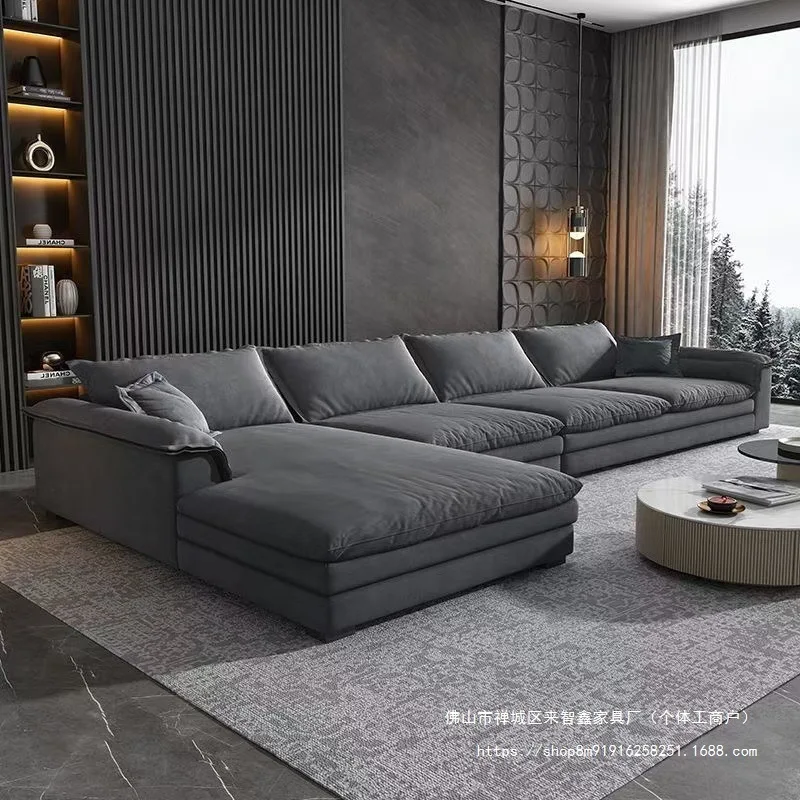 

Новый тканевый диван в скандинавском стиле для гостиной, премиум-класса, L-образный, ультраширокий, для больших квартир, в итальянском стиле, 281