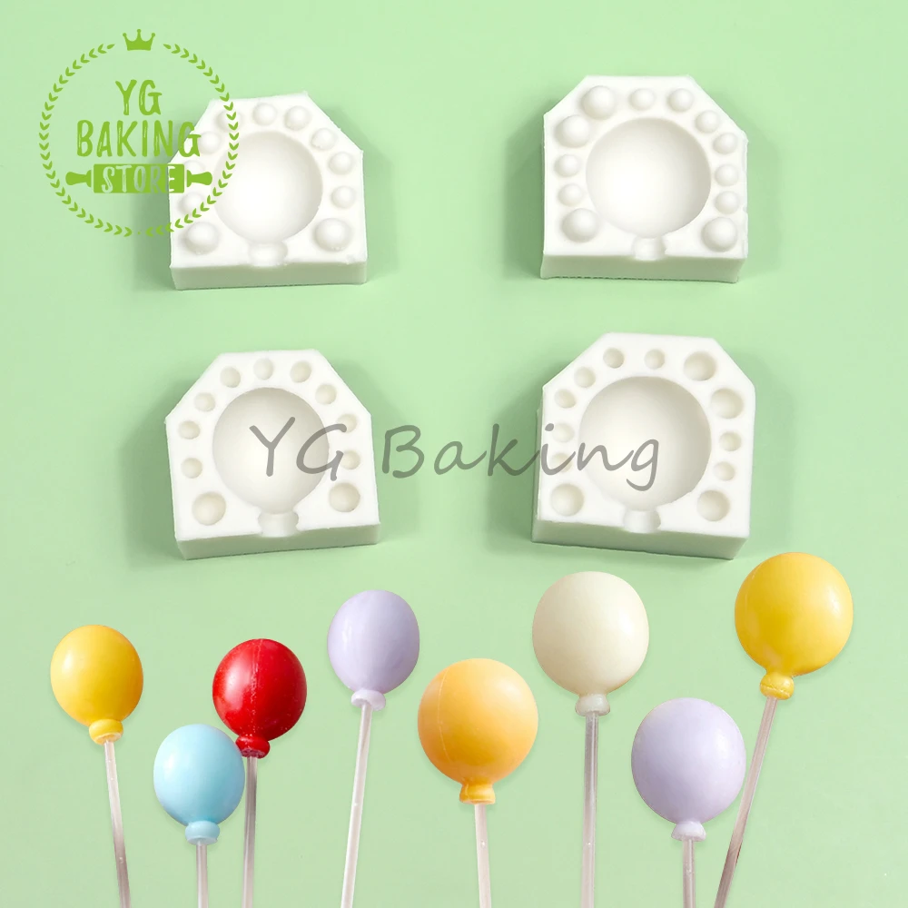 3D Balloon Design Silicone Mold Fondant Chocolate Mould DIY Clay Molds Valentine's Day Cake Decoration Tools Baking Accessories