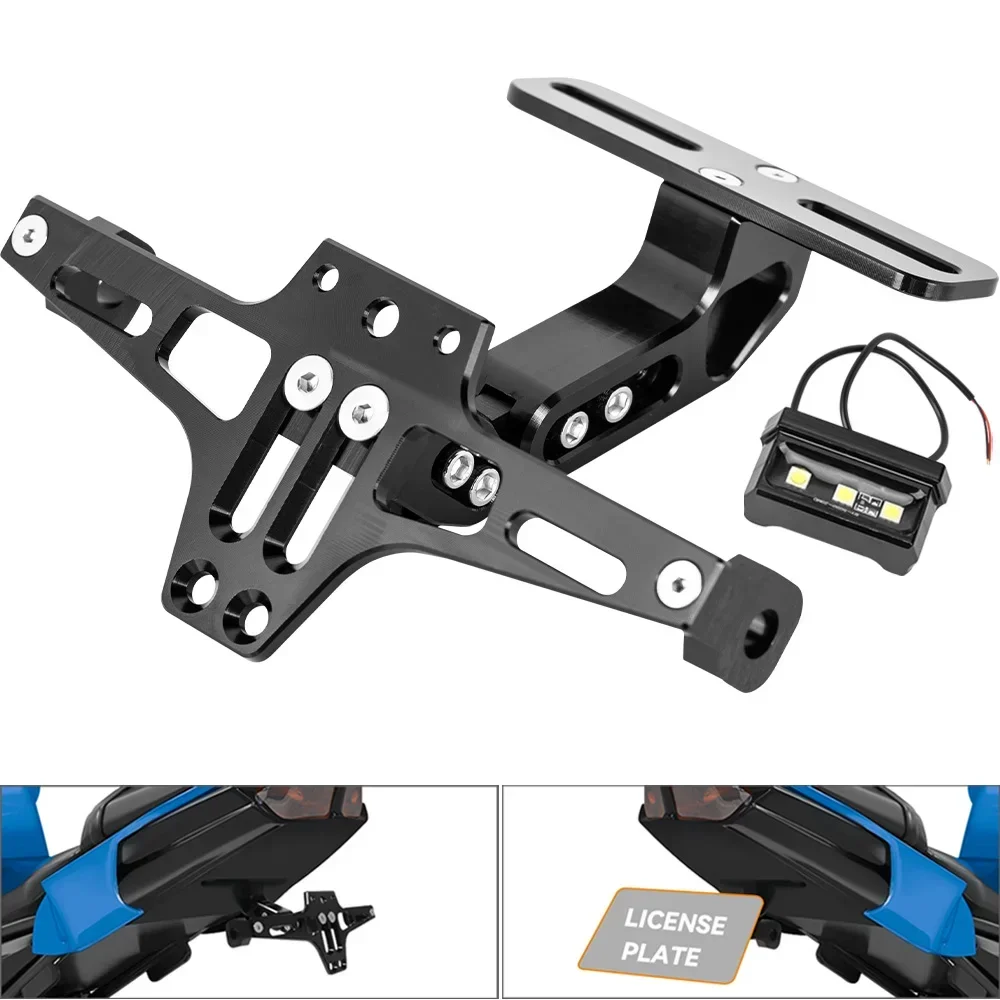 

Pop Motorcycle Rear License Plate Mount Holder Turn Signal Lights For Kawasaki Z750 Z800 Honda Yamaha MT07 MT09 MT10 R1 Accessor