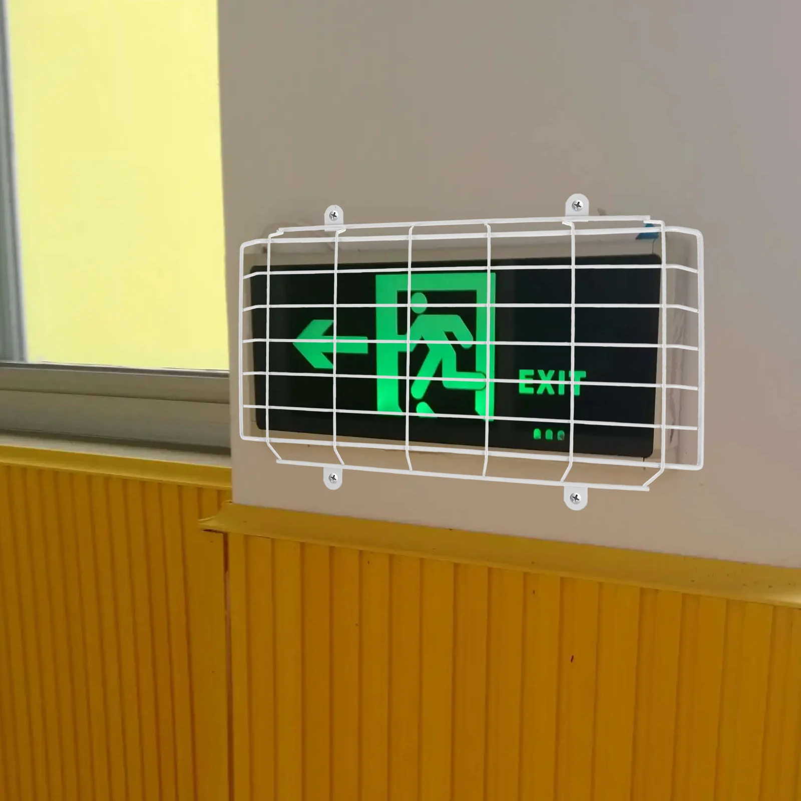 

Защитная крышка аварийного выхода, высокопрочная металлическая проводная защита для школ, общежитий, мастерских, знак выхода, безопасность