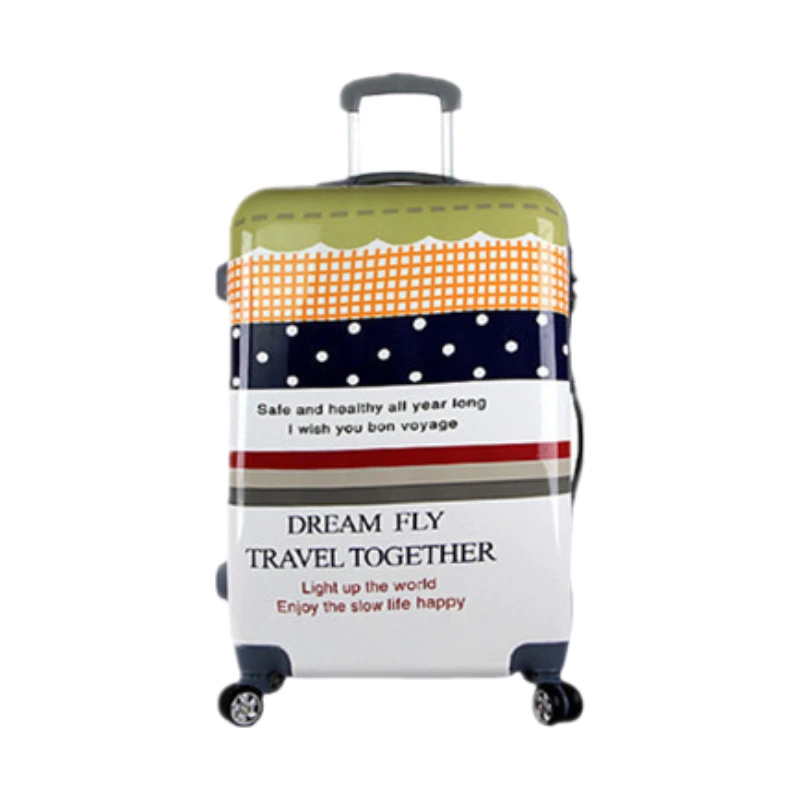 

20/24 Inch ABS Expanding Spinner Wheel Suitcase - TSA Lock, Lightweight Luggage with Pattern Design for Students & Travel