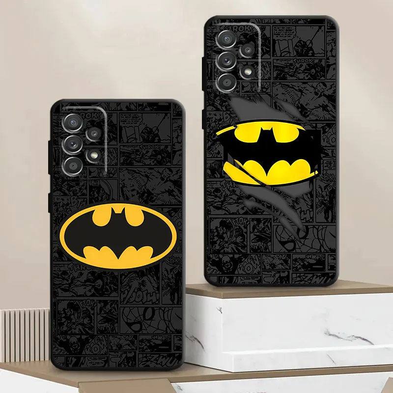 B-Batman Hero Logo Phone Case for Samsung Galaxy A10 A20e A20 A30 A40 A50s A70s A90 A01 A02 A03s A04s A05s A21s A31 A41 TPU