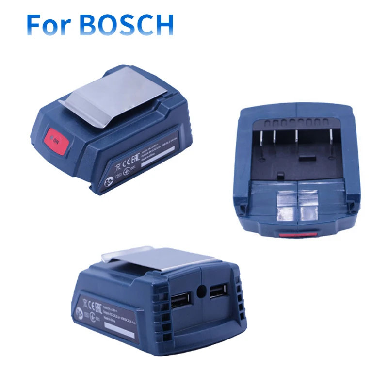 교체 듀얼 USB 어댑터 변환기 BOSCH GAA18V-24 Bosch 18V 리튬 이온 배터리 전원 도구 부품 표시등