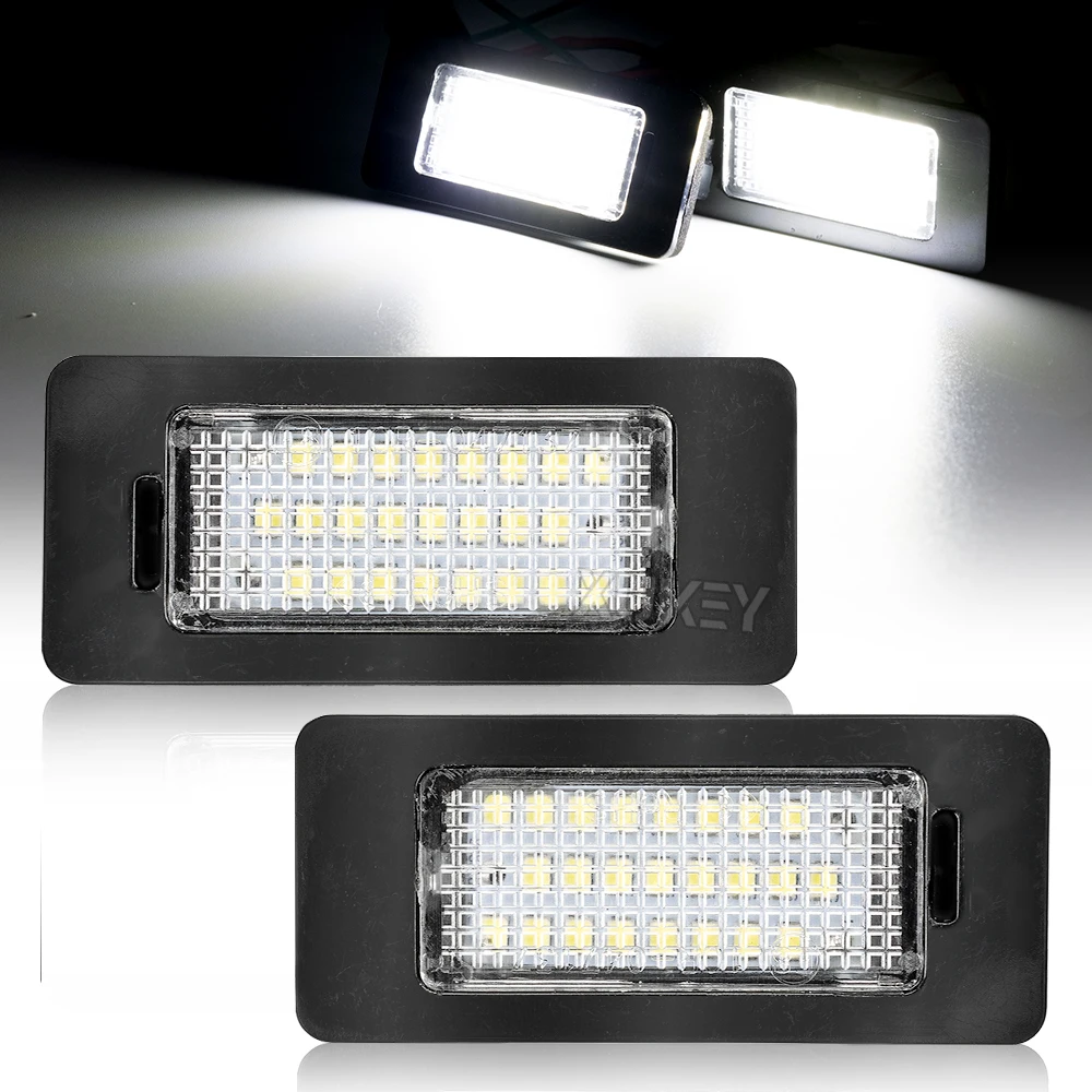 2PC Automatyczne białe oświetlenie tablicy rejestracyjnej LED CANbus do SKODA Octavia 3 5E A7 Rapid Facelift Fabia MK2 MK3 Yeti Superb B6