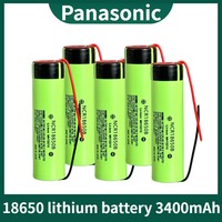 Panasonic New Original NCR18650B 3.7v 3400mAh 18650 Li-ion Rechargeable Battery Welding Silica gel Cable DIY