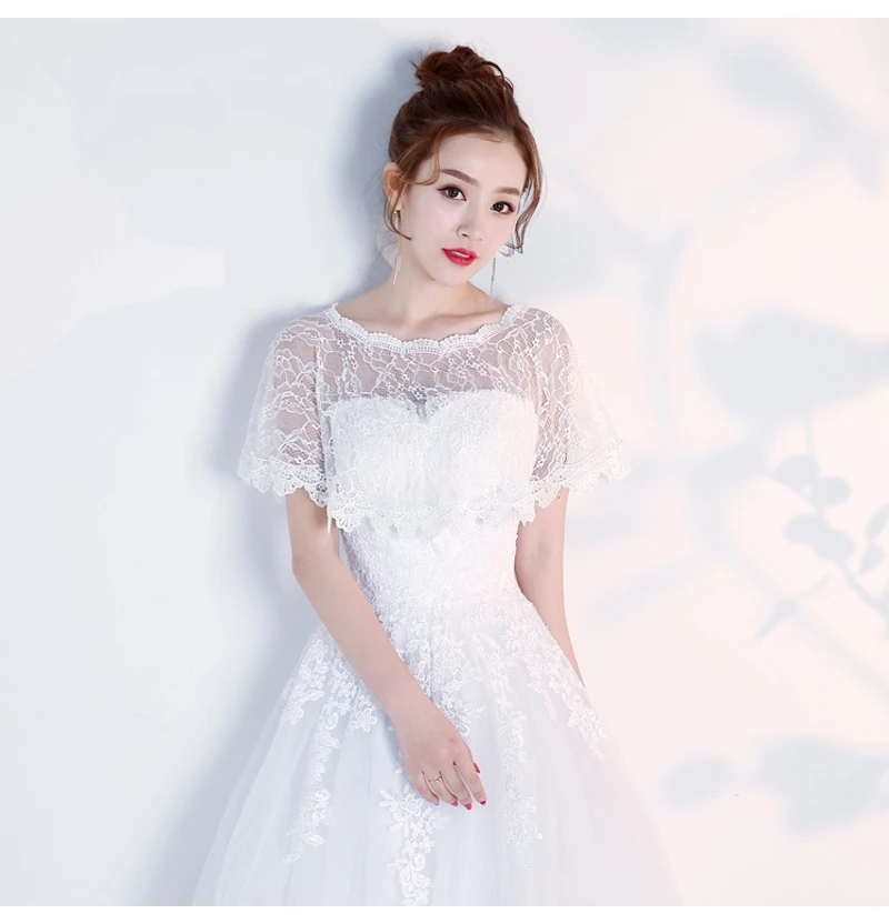 Women Floral lace Shawl Bridal Wrap Wedding Bolero Cover Up Party Casual Tulle Shrug Cape image 5