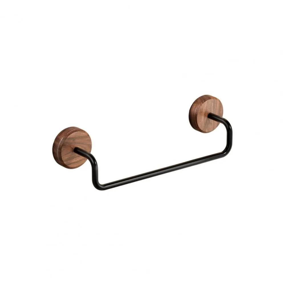 

Modern Style Wall Mounted Towel Holder Anti-Rust Single Bar Bathroom Towel Hanger Wall Mounted Space Saving