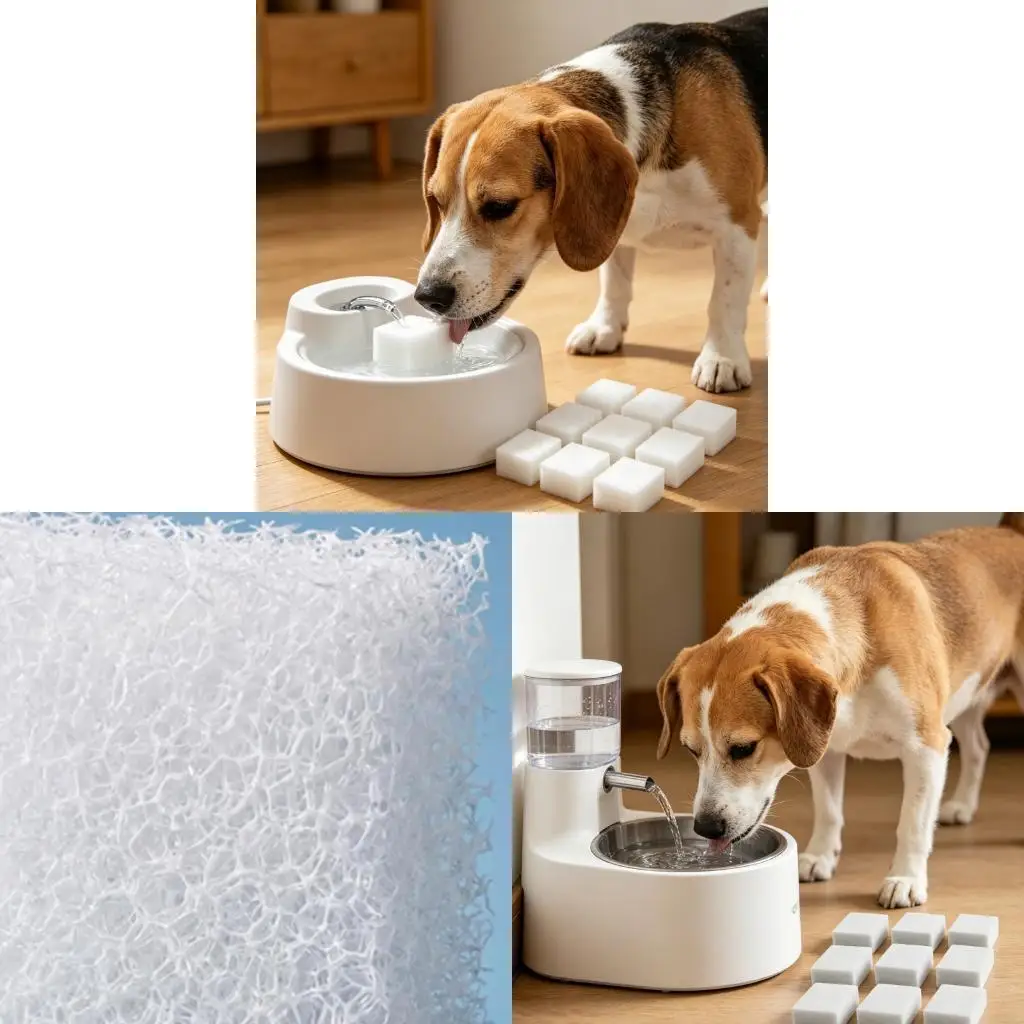 M6CB 12Pcs Kitten Water Fountain Filter Olyurethane Sponge Filter for 64Oz/2L Adjustable