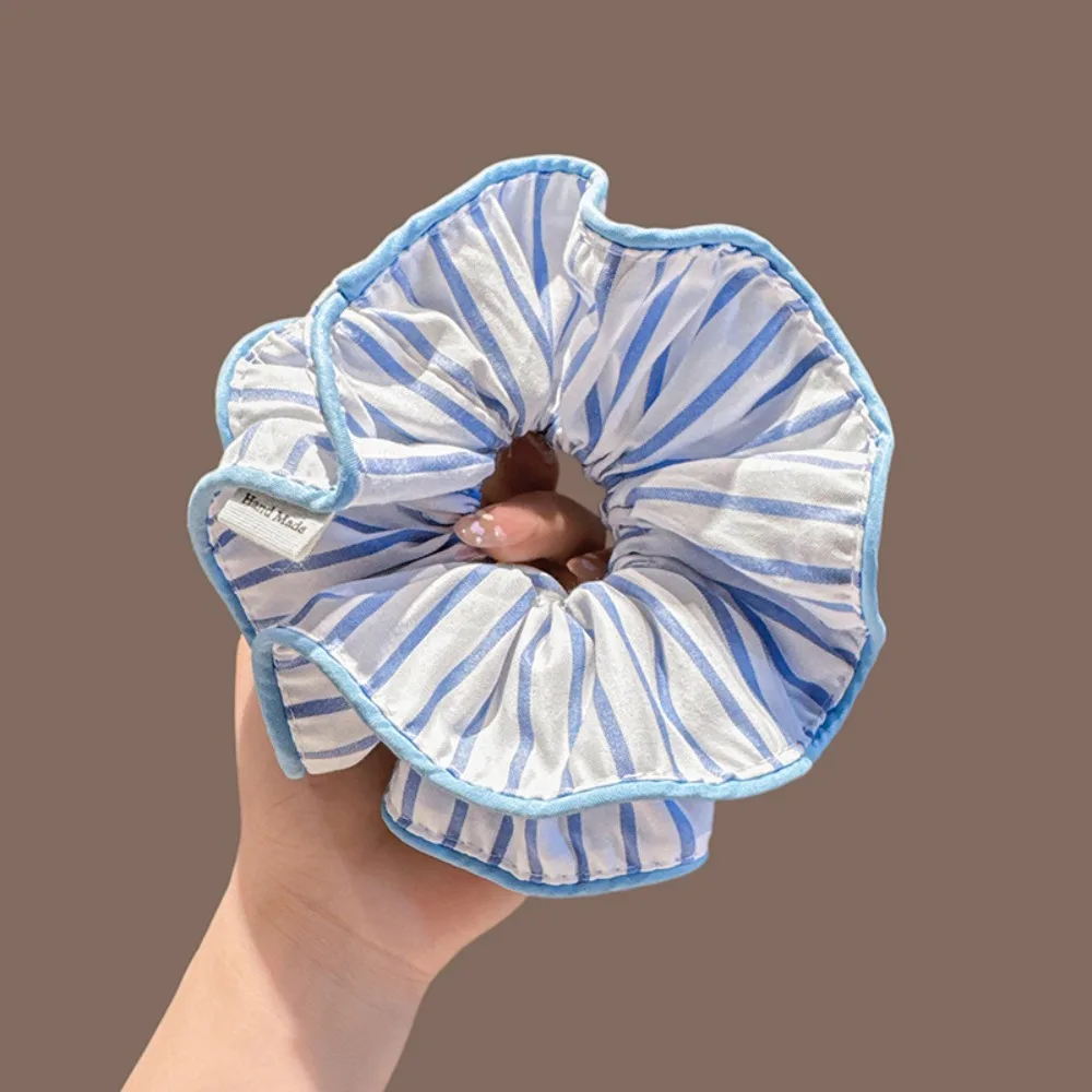 

Корейская полосатая резинка для волос для толстой кишки, милая свежая повязка для волос, эластичная веревка для волос для женщин и девочек