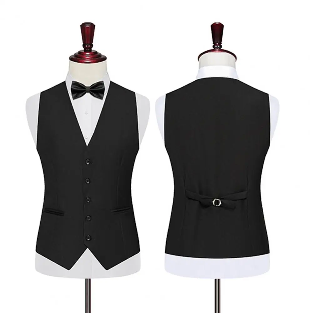 High Quality Men Suit Vest Waistcoat Business Casual Slim Groom Groomsman Wedding Men's Dress Blazer Vests Formal Party Dress