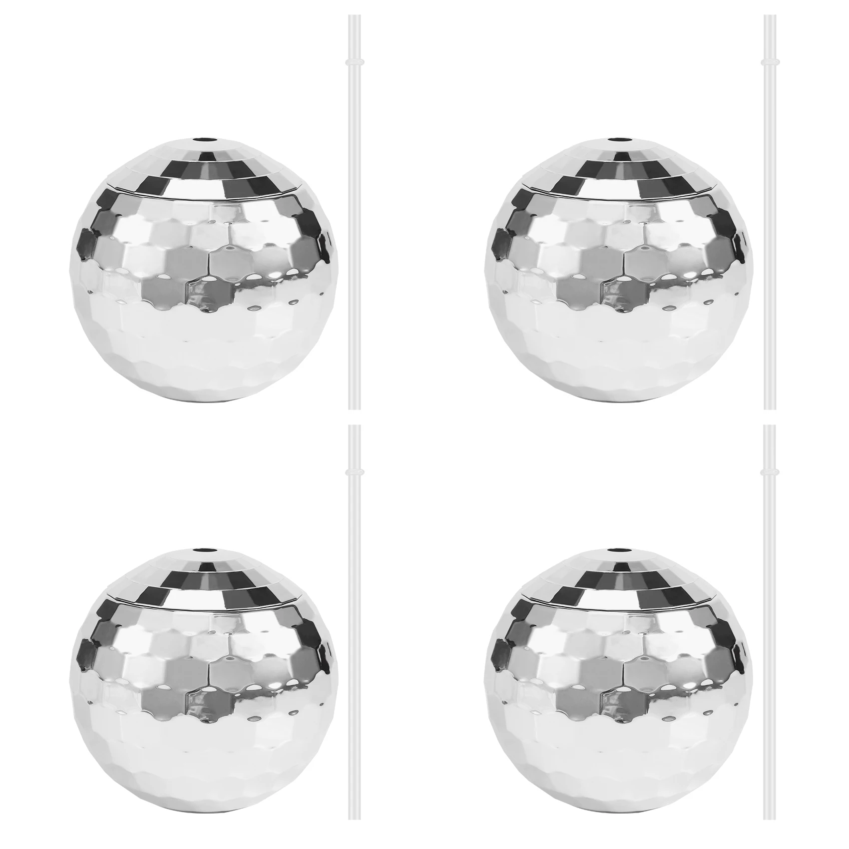 AT84-Set Of 4 Disco Ball Cup Glitter Flash Ball Cocktail Cup Tea Bottle Party Supplies Unique For Party Drinking Beverage