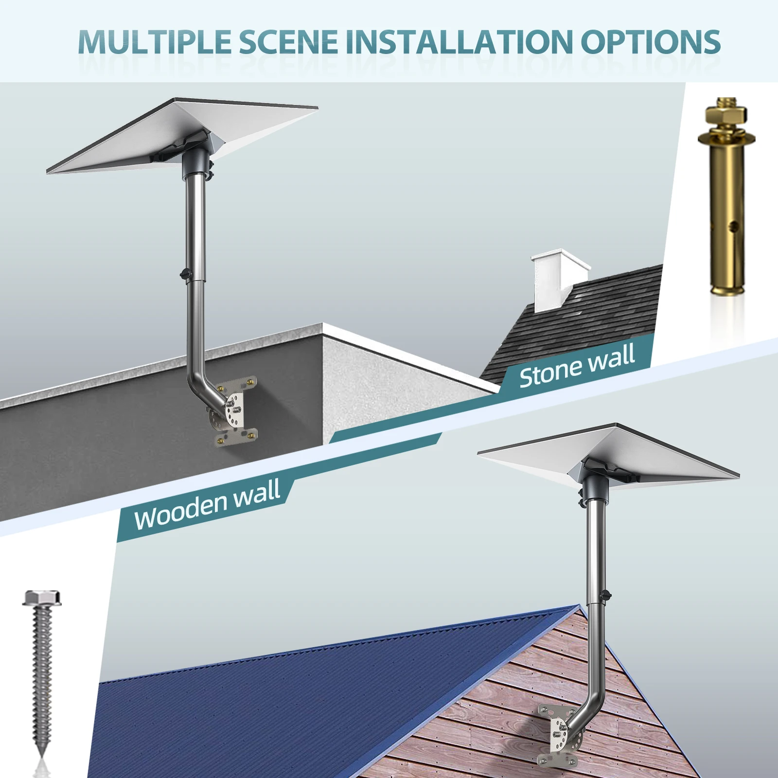 Starlink 지붕 마운트용 스테인레스 및 Starlink Gen 3용 스테인레스 스틸 베이스 세트 및 V3 스테인레스 스틸 원형 튜브 베이스용
