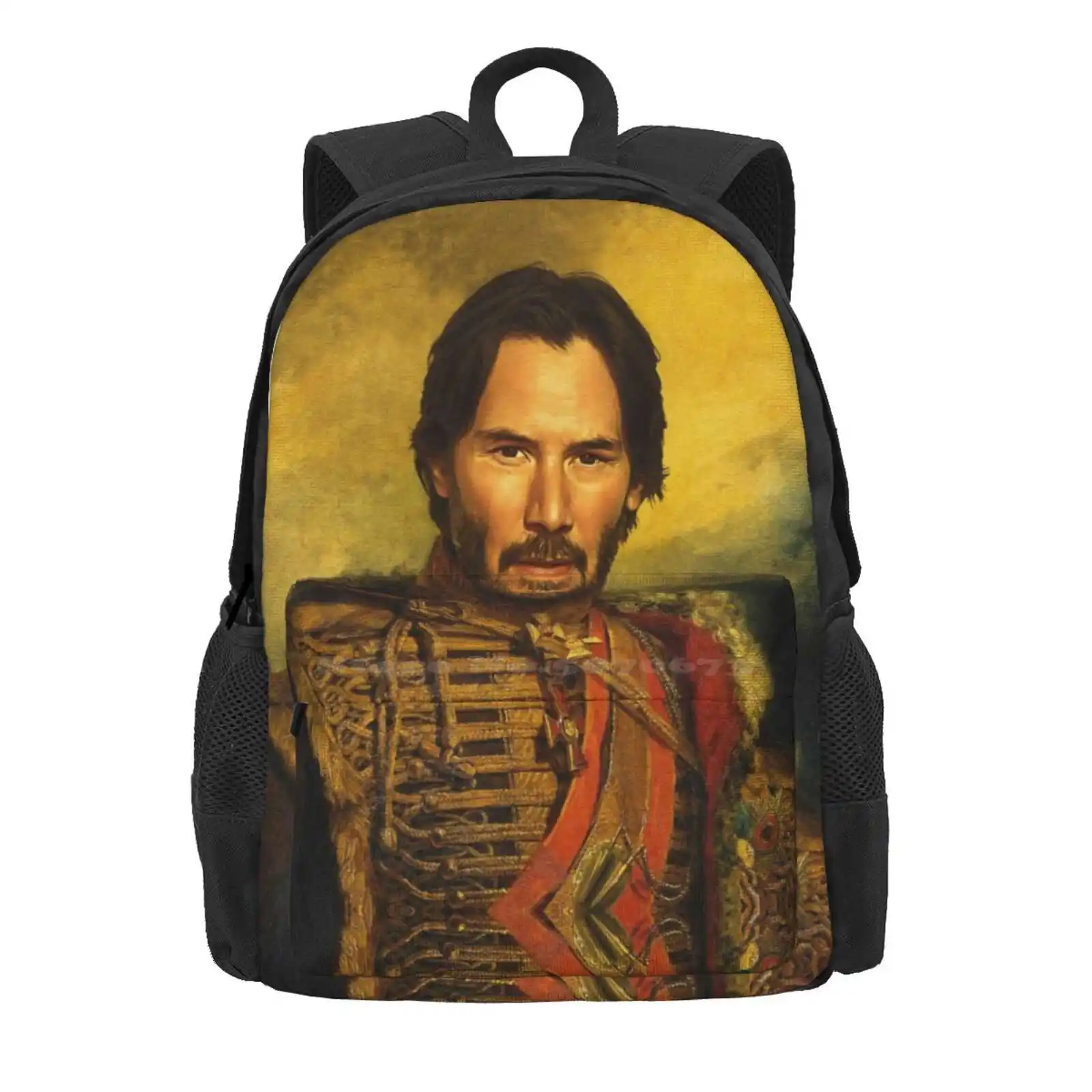 Keanu Reeves - Replaceface Hot Sale Schoolbag Backpack Fashion Bags Keanu Reeves Portrait Photoshop George Dawe Replaceface