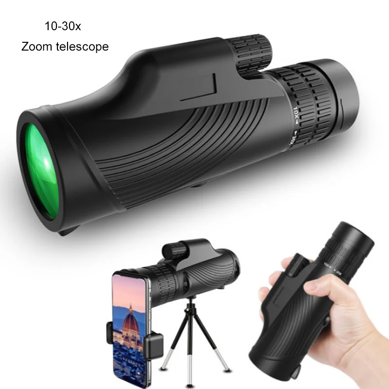 

10-30X42 Zoom HD Portable Powerful Binoculars Long Range Professional Monocular Telescope for Hunting