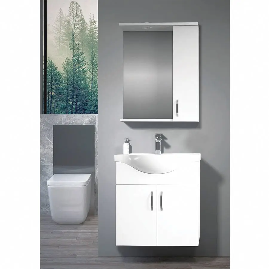 55 CM SCHRANK WASCHBECKEN WEIß (REBEN)