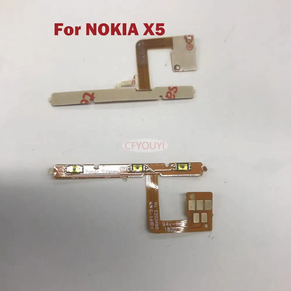 Swith Power ON / OFF Button Side key Volume Buttons Flex Cable Part For Nokia X5 5.1 Plus / X20 / X71