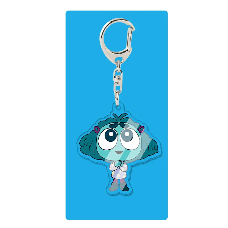 Inside Out 2 Cartoon Double Sided Pattern Key Chain Head Team Hanging Ornaments Brain Teasers Key Chain Gift