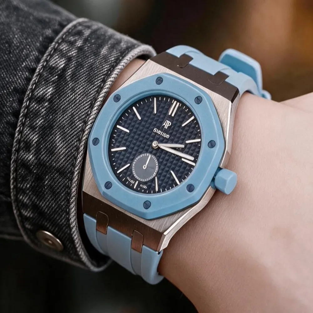 Compatible with Swatch Collaboration AP Style Watch Silicone Strap Steel Decorative Modding Frame Butterfly Clasp Unisex