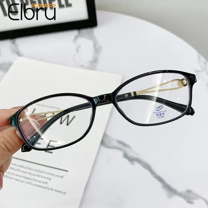 

Elbru Anti Blue Light Reading Glasses Women Men Ultralight Reading Eyeglasses Computer Prescription Optical Presbyopic Glasses