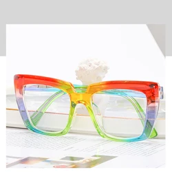 New Glasses Frame Prescription Eyewear Colorful Fashion Full Rim TR-90 Plastic Optical Eyeglasses with Recipe Stylish Spectacles
