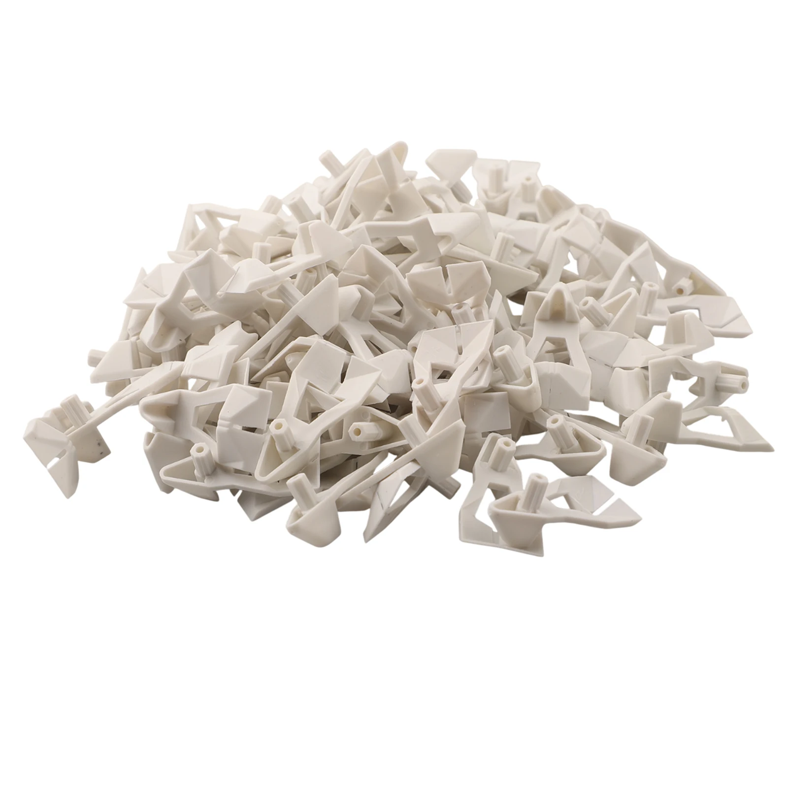 Pack of One Hundred White Plastic Shelf Pins Designed to Fit Standard Thickness Shelves Measuring Sixteen Millimeters