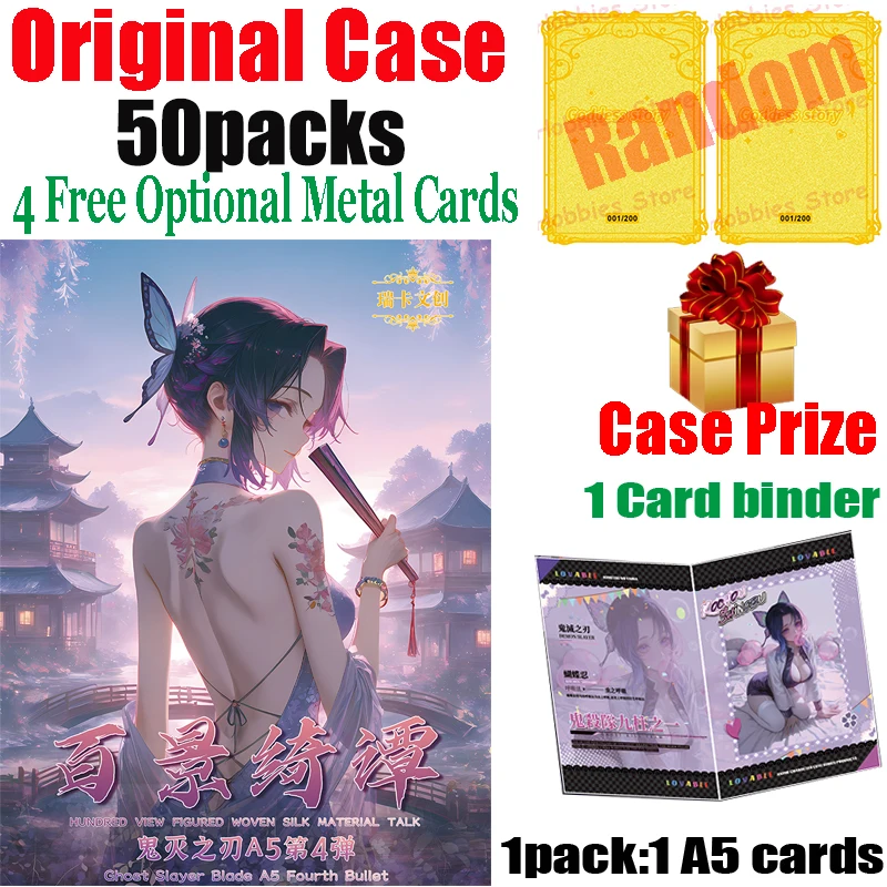 

New Demon Slayer A5 Art Boards Hundred View Figured Woven Silk Material Talk Anime Nezuko Shinobu Mitsuri Game Boards Doujin Toy
