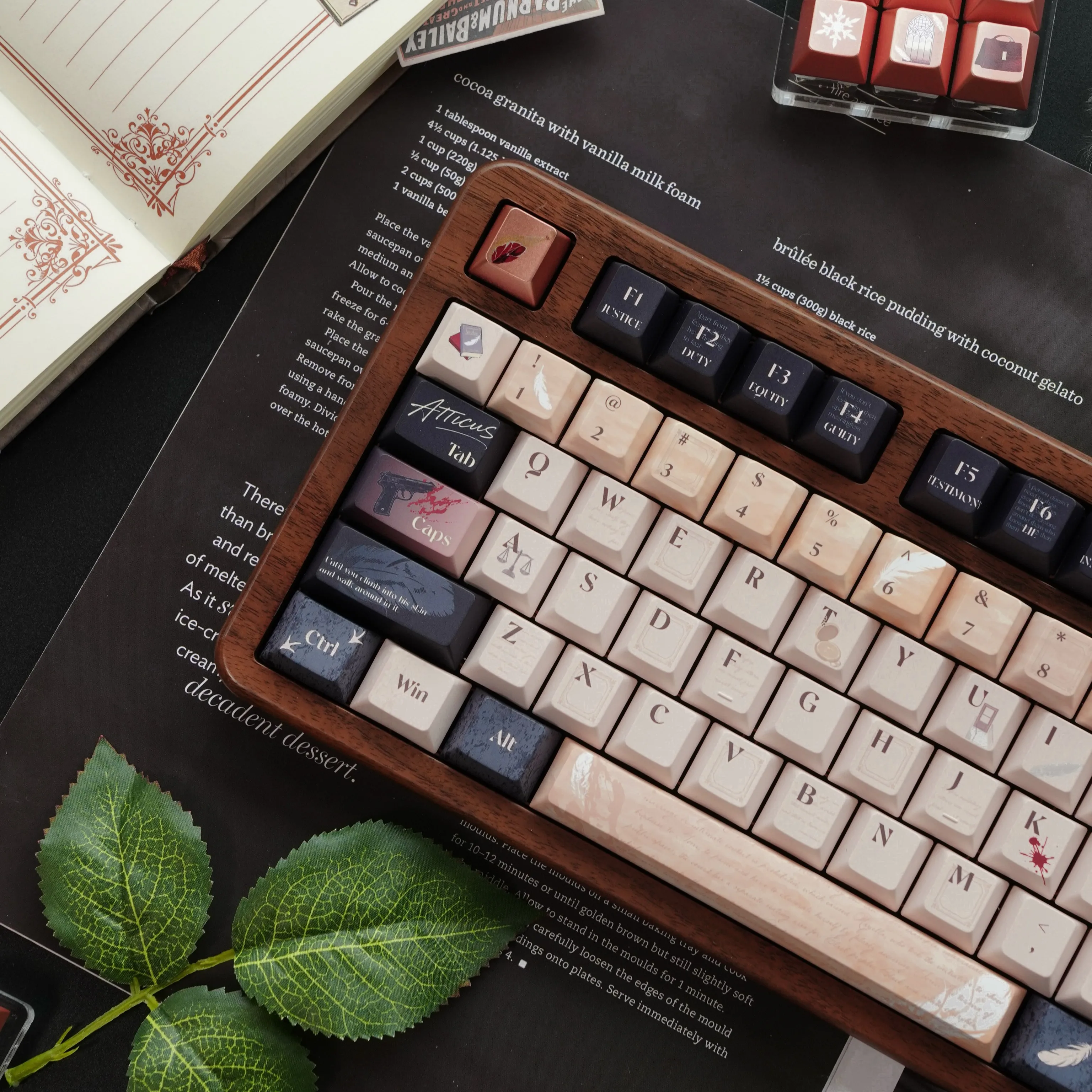 144-Key PBT Keycaps Sublimation Cherry Profile Keycap for 61/68/75/87/98/104-Key MX Switch ISO Alice Layout Mechanical Keyboards