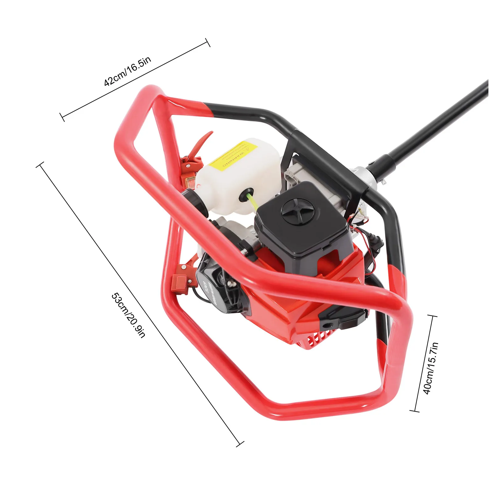 2-Stroke Terra Pneumática Auger, String Hole Digger com Bit, Broca Terra, Power Head, 1 ou 2 Man, 63cc