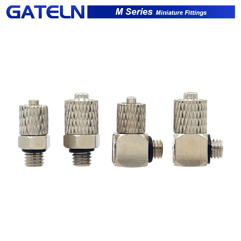 10PCS M Series Miniature Fittings M-5H-4 M-5HL-4 Male Thread Pneumatic Pipe Air Hose Quick Fitting Mini Connector M3 M4 M5 M6