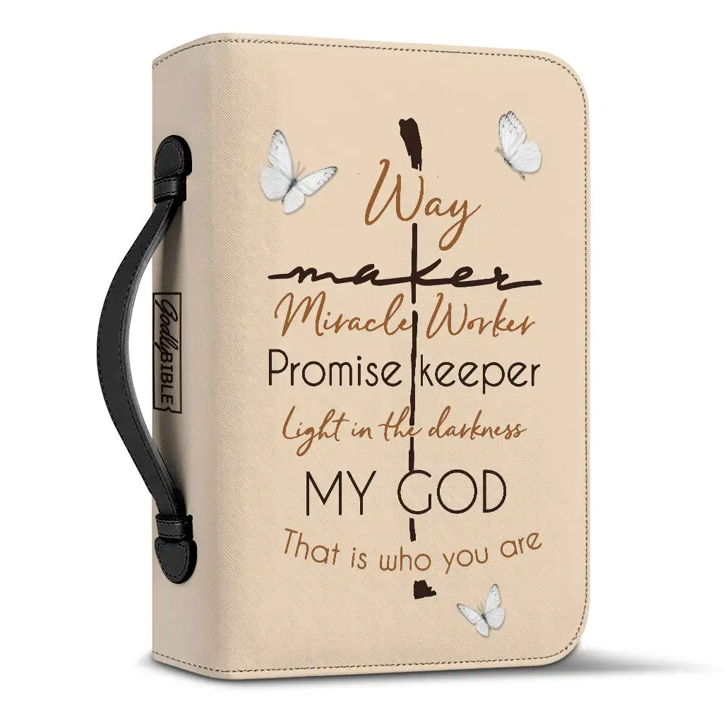 Women's Bible Storage Bag Way Maker Miracle Keeper Church Gathering Handbag Study Book Holy Storage Boxes Lion Butterfly Totes