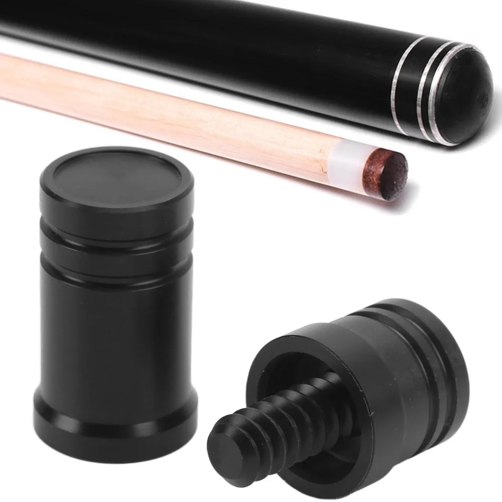 

2pcs Plastic Billiard Cue Joint Protectors 3/8x10 Thread Black Pool Cue Stick End Caps Thread Teeth for 3/8x10 Thread