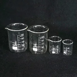 5ml/10ml/25ml/50ml/100ml/150ml/200ml  Borosilicate Glass Low Form Beaker Chemistry Labware