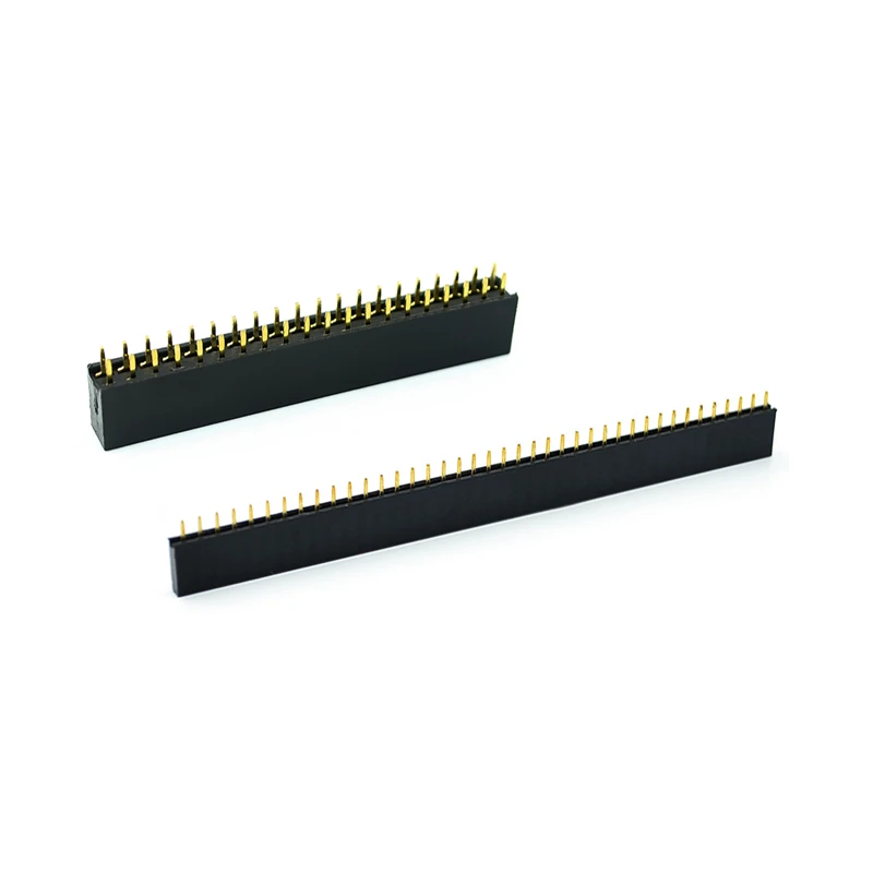 Lot de 10 emplacements pour siège à une rangée, 2.54mm, double rangée, femelle, 15/20/5 rangées