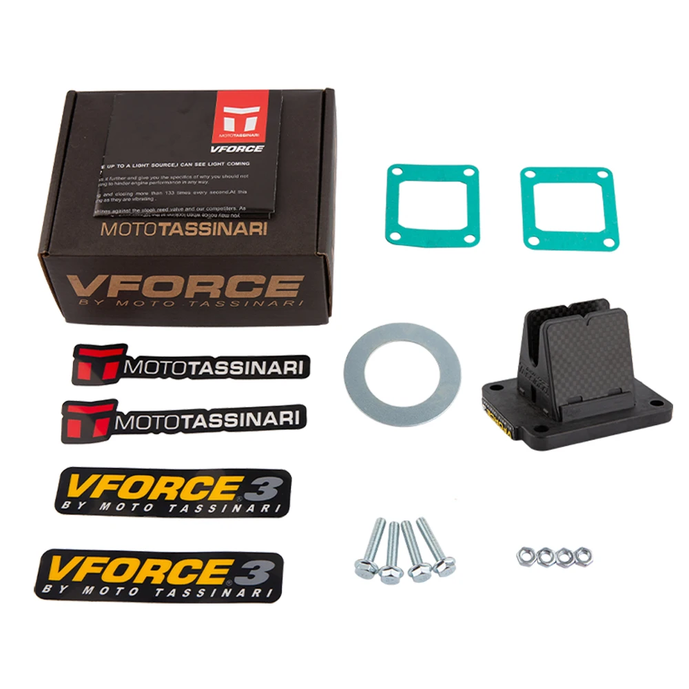 Acessórios para motocicleta v-force 3 válvula de palheta v384a kit para kawasaki kx80 kx85 kx100 e suzuki rm100 modenas dinamik 125 durante todo o ano