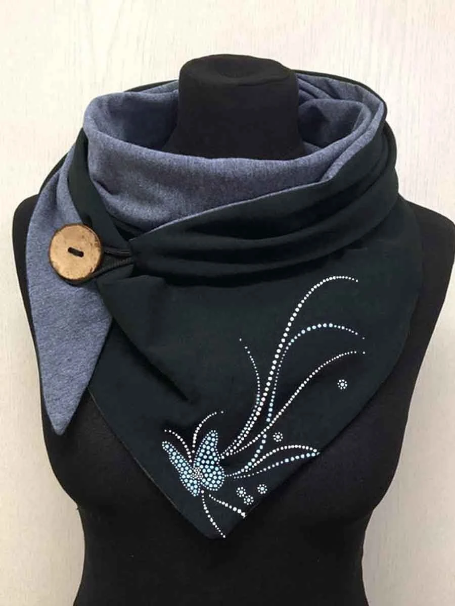 

Butterfly 3D Print Warm Fleece Casual Scarf And Shawl for Women