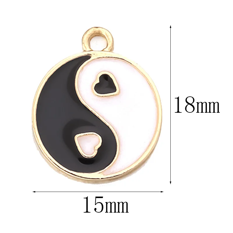 20 pcs/lot Fashion Colors Gossip Alloy Enamel Pendant Accessories Charms for Women, Earrings/Necklace Handmade DIY Jewelry