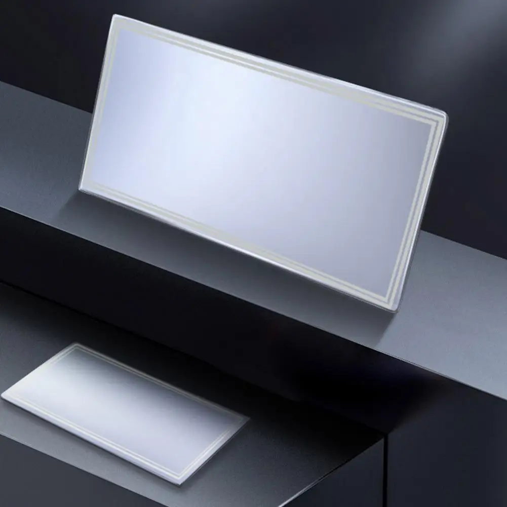 Car Interior Mirror  Creative Car Interior Sun-Shading Stainless Steel Cosmetic Mirror  Portable Car Visor Cosmetic Mirror