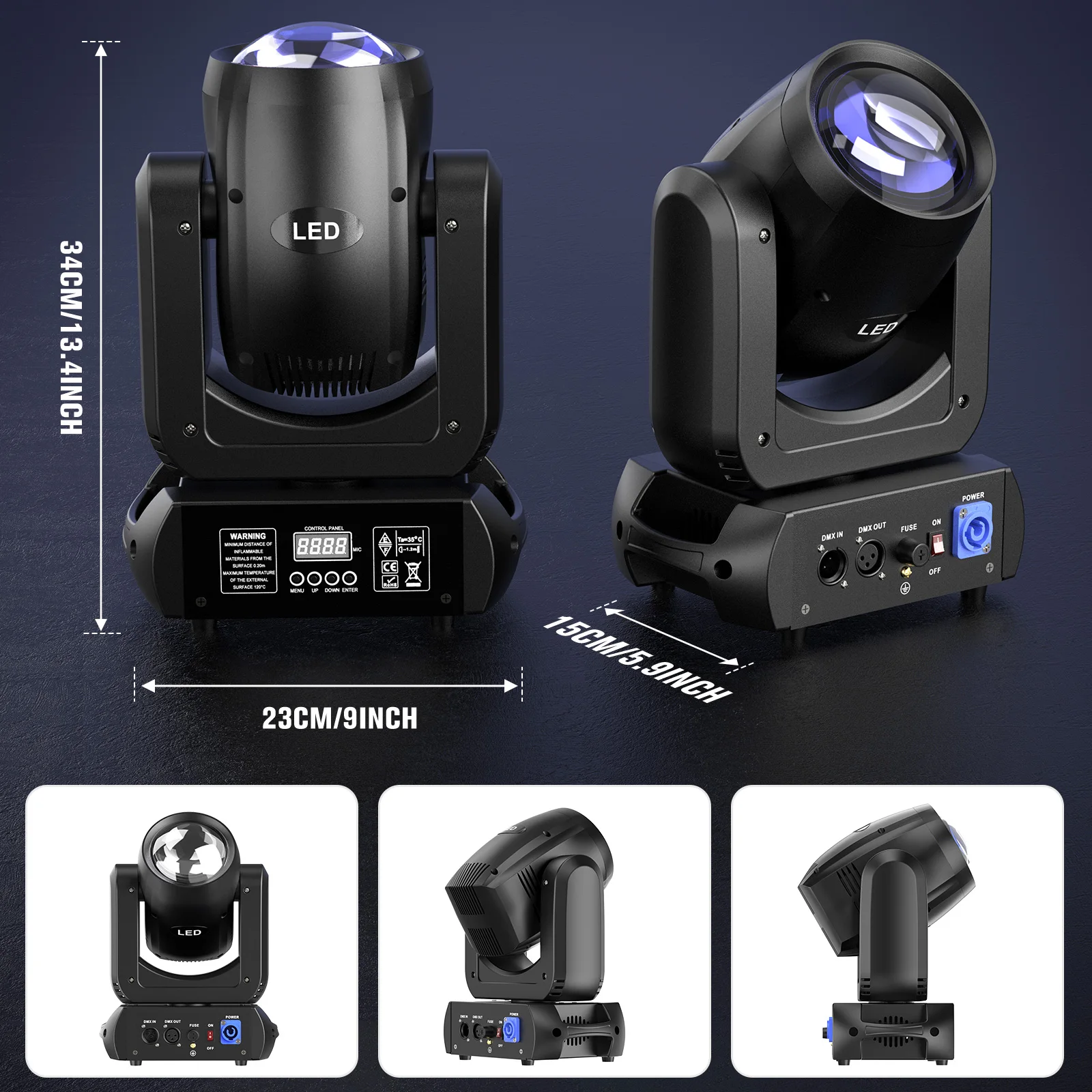 LED Spot 150W Moving Head Light Fieryzeal Beam Spot 8 Rotating Prisms Stage Effect Light For DJ Party Disco DMX Moving Head