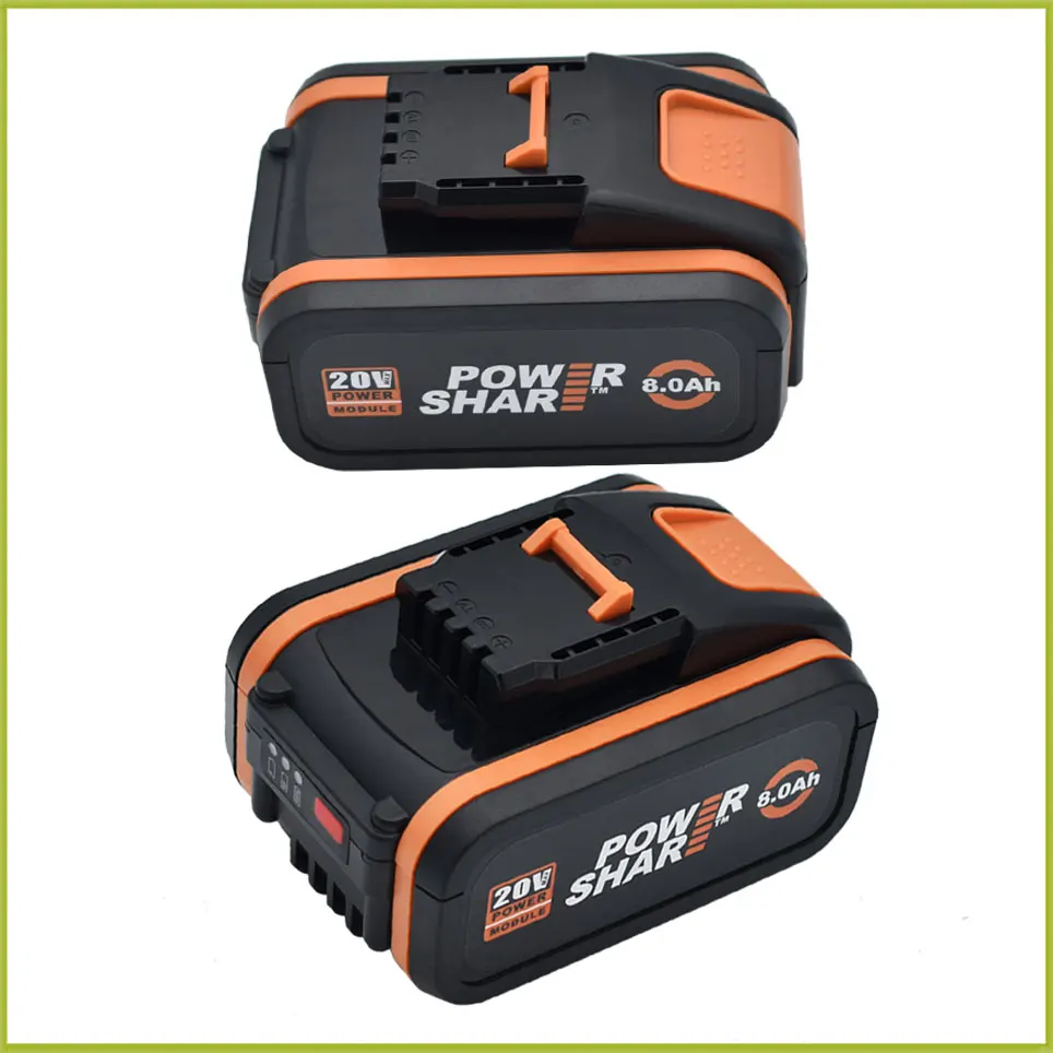 Imagem -06 - Bateria Li-ion para Worx 20v 8000mah Wx390 Wx176 Wx79.4 Wx372.1 Wx800 Wx678 Wx550 Wx532 Wg894e Wg629e Wg329e Wg2