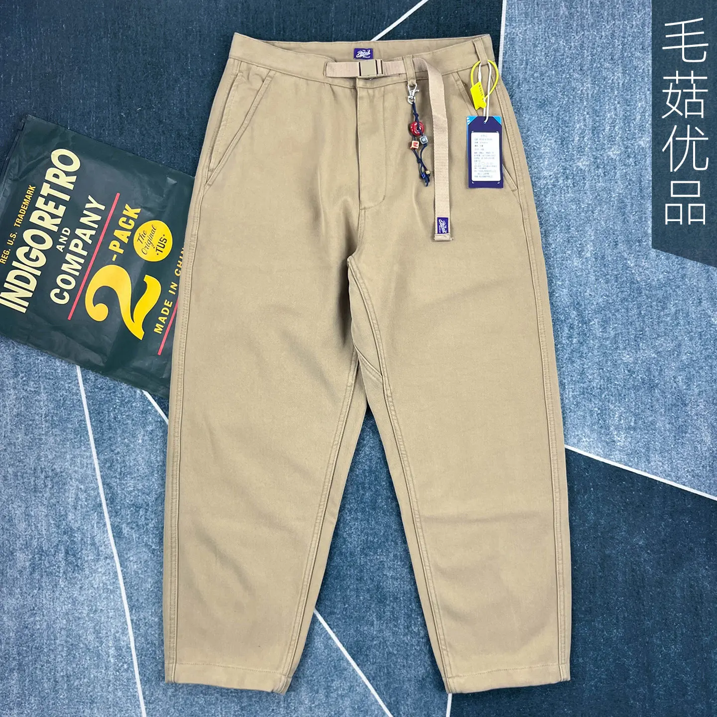 

Thickened Polar Fleece-lined Winter Warm Japanese Style Loose Tapered Straight Casual Pants for Men Wide-leg Workwear Fashion