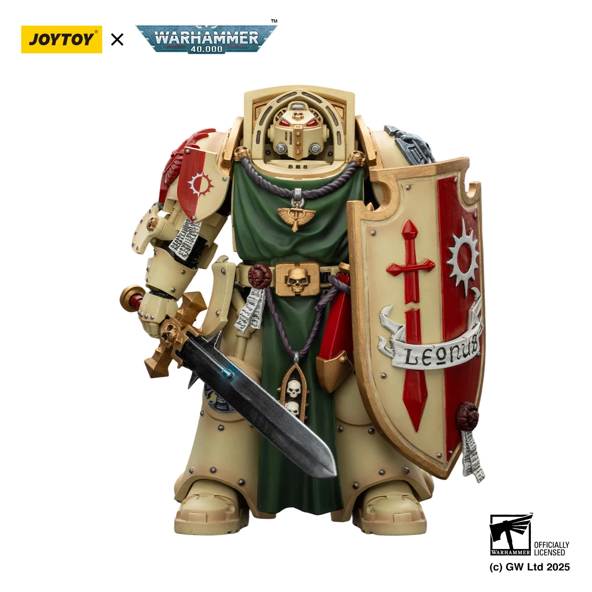 

JOYTOY Warhammer 40K 1/18 Action Figure Dark Angels Deathwing Knight 2 With Storm Shield and Watcher in the Dark Model