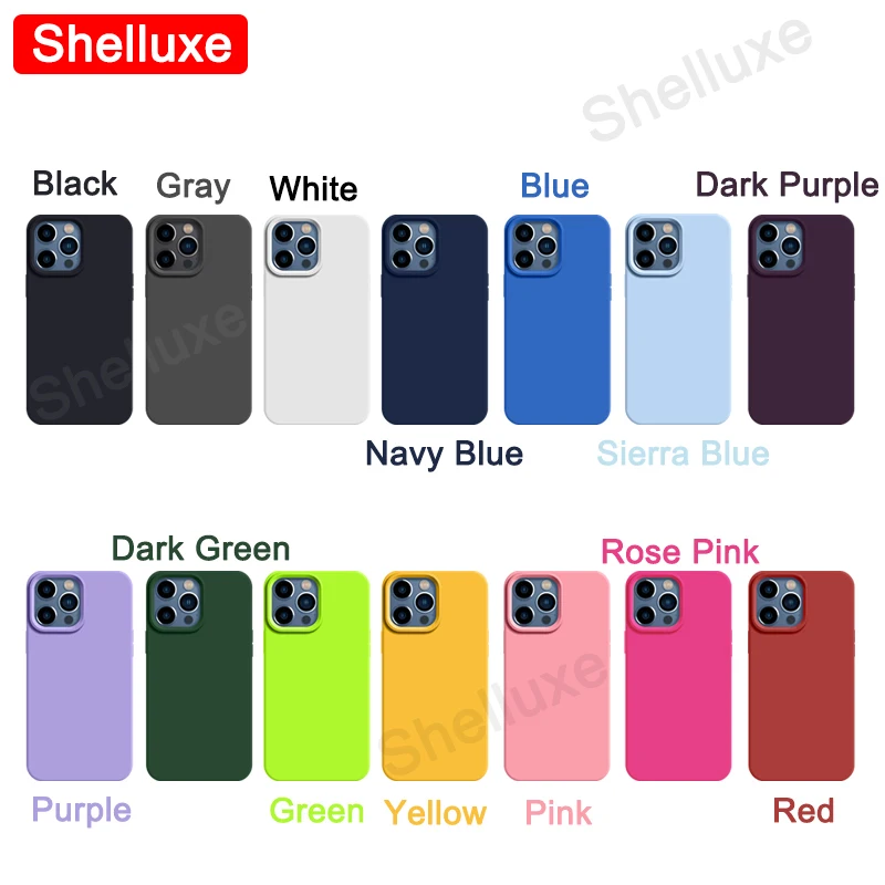 Luxury Liquid Silicone Case Shelluxe For iPhone 17 16 15 14 Pro Max For APPLE iPhone17 Air iPhone16e iPhone15 Plus Phone Cases - náhled 6