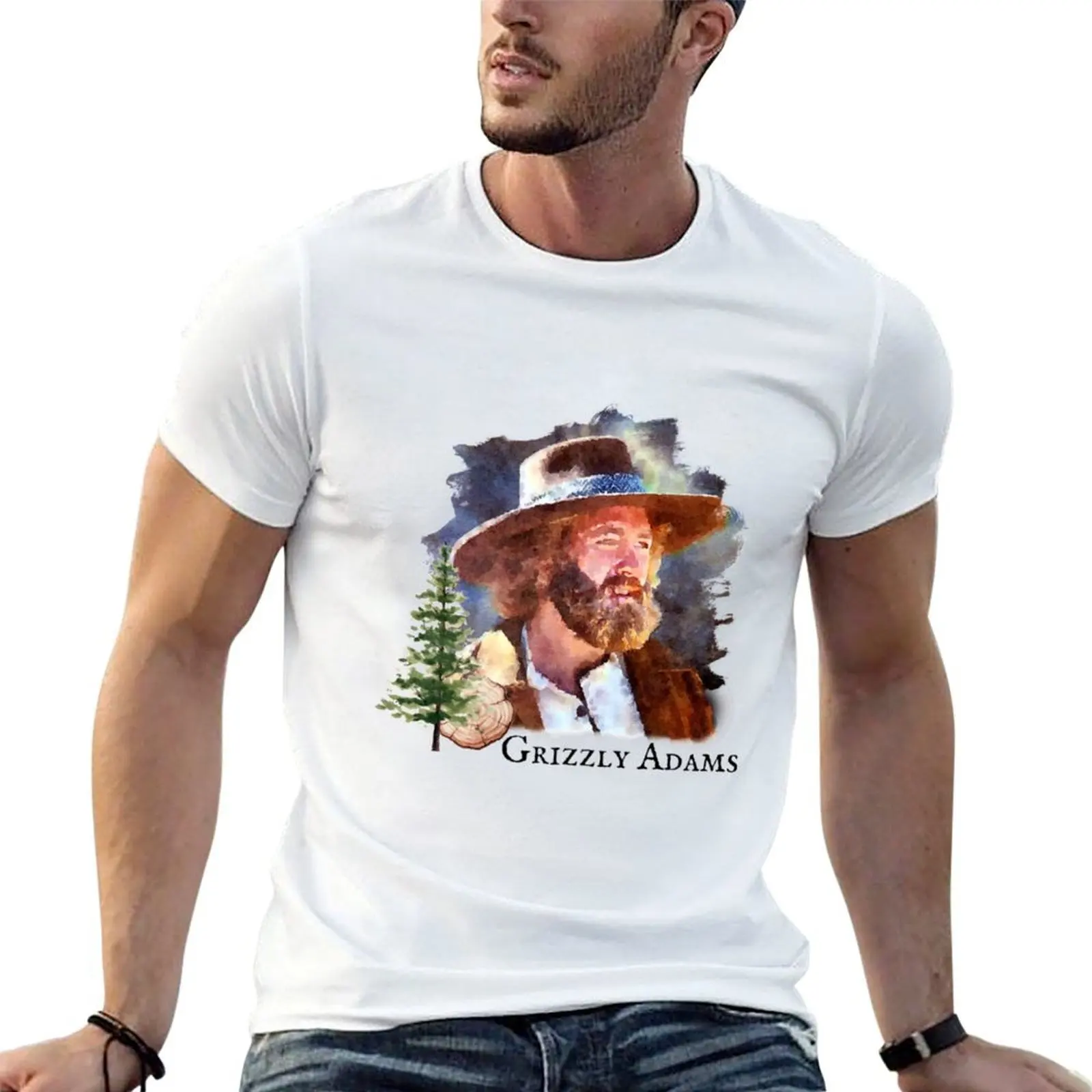 Grizzly Adams T-Shirt anime clothes sublime t shirts men