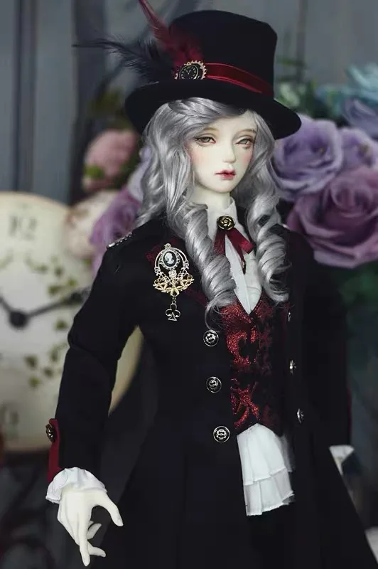 Doll clothes 1/3 1/4 BJD clothing, male uncle size clothes, european style retro hat skirt coat pant set with free shipping