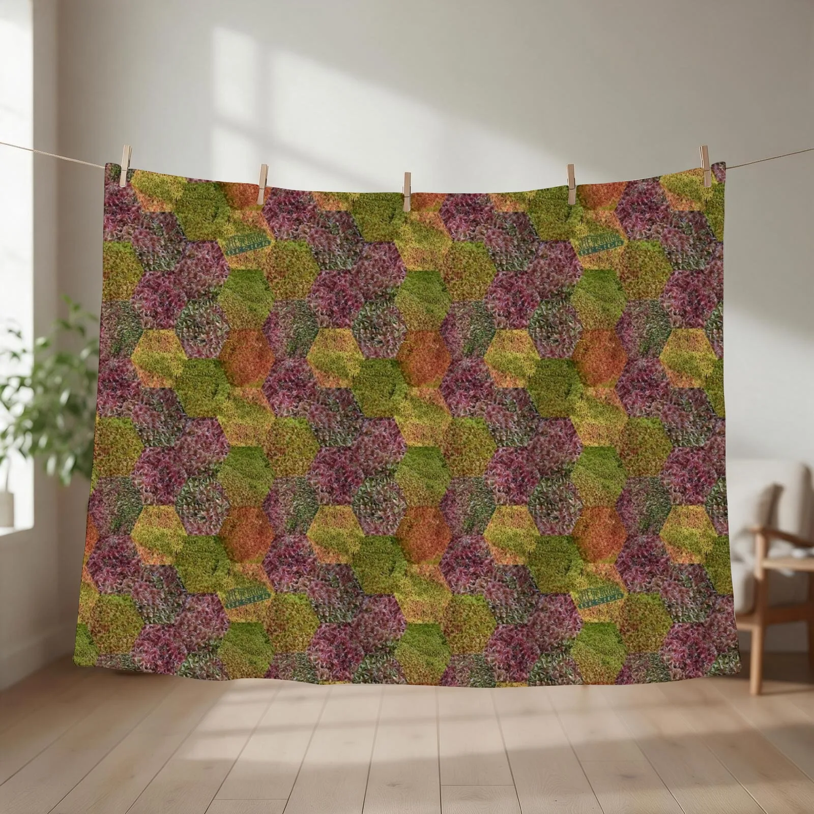 Sphagnum Medley Throw Blanket couch cozy soft plush fuzzy picnic outdoor blanket