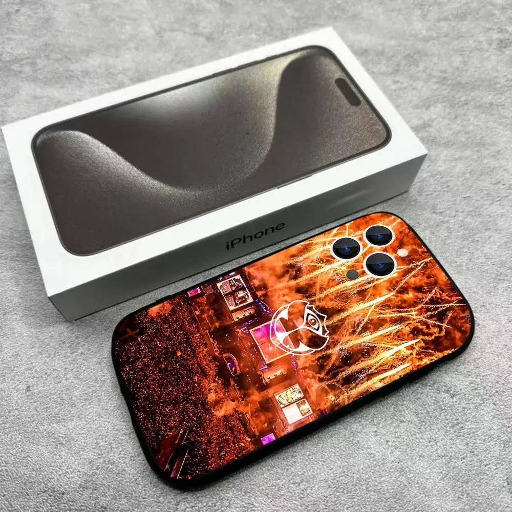Tomorrowland Phone Case For iPhone 17,16,15,14,13,12,Pro,Max,Plus,E,SE4,Air,Mini Black Soft Box