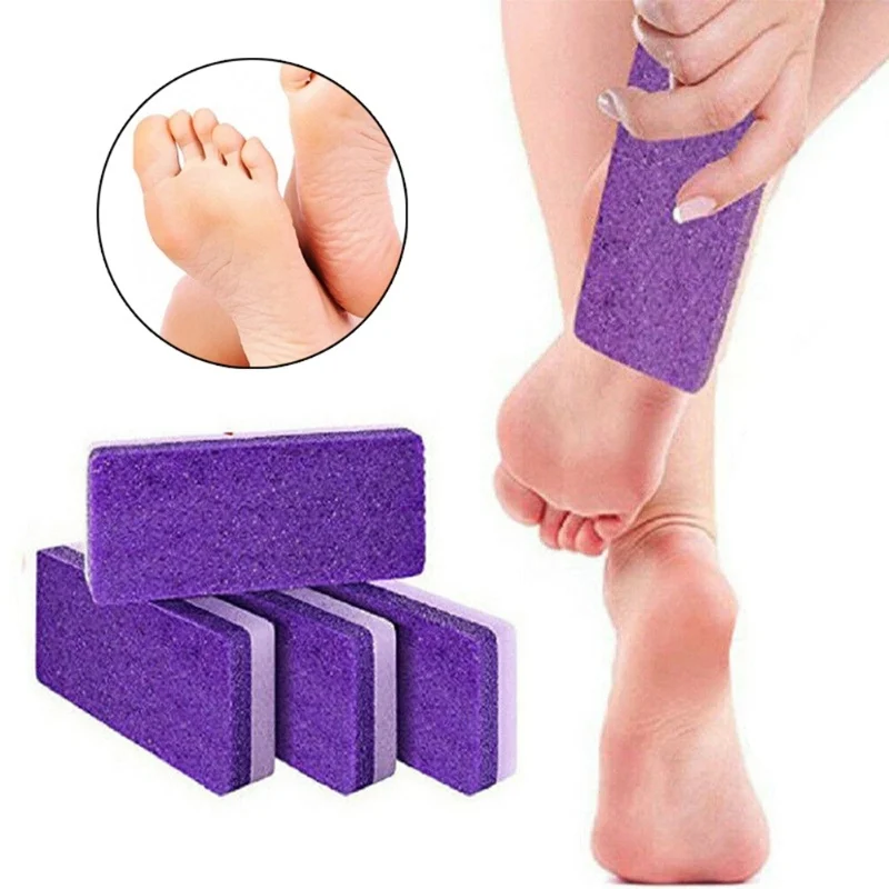 1/2Pcs Foot Pumice Stone Exfoliating File Callus Dead Skin Remover Heel Brush Salon Foot Scrub Pad Pedicure Exfoliating Tools